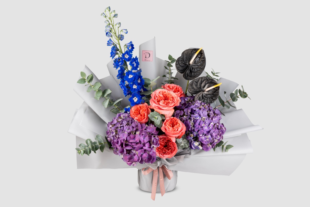 Assortment of fresh flower arrangements