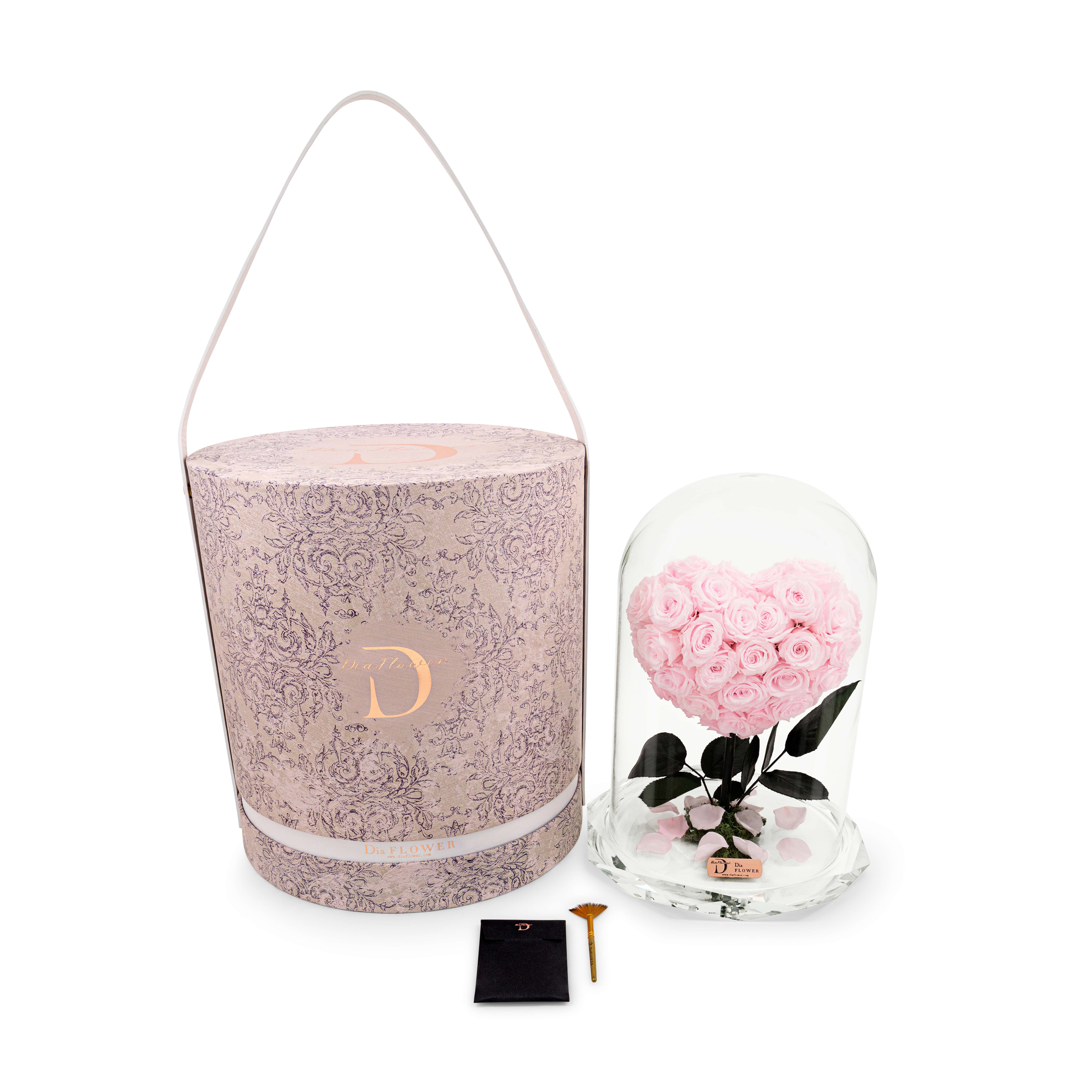 Eternal rose encased in crystal